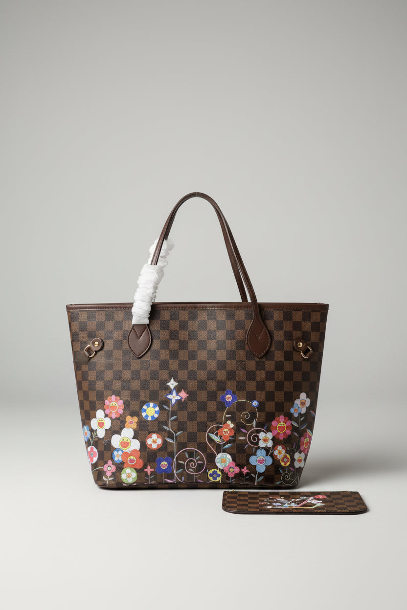 Super Cute Big Designer Inspired Flower Shoulder Bag
