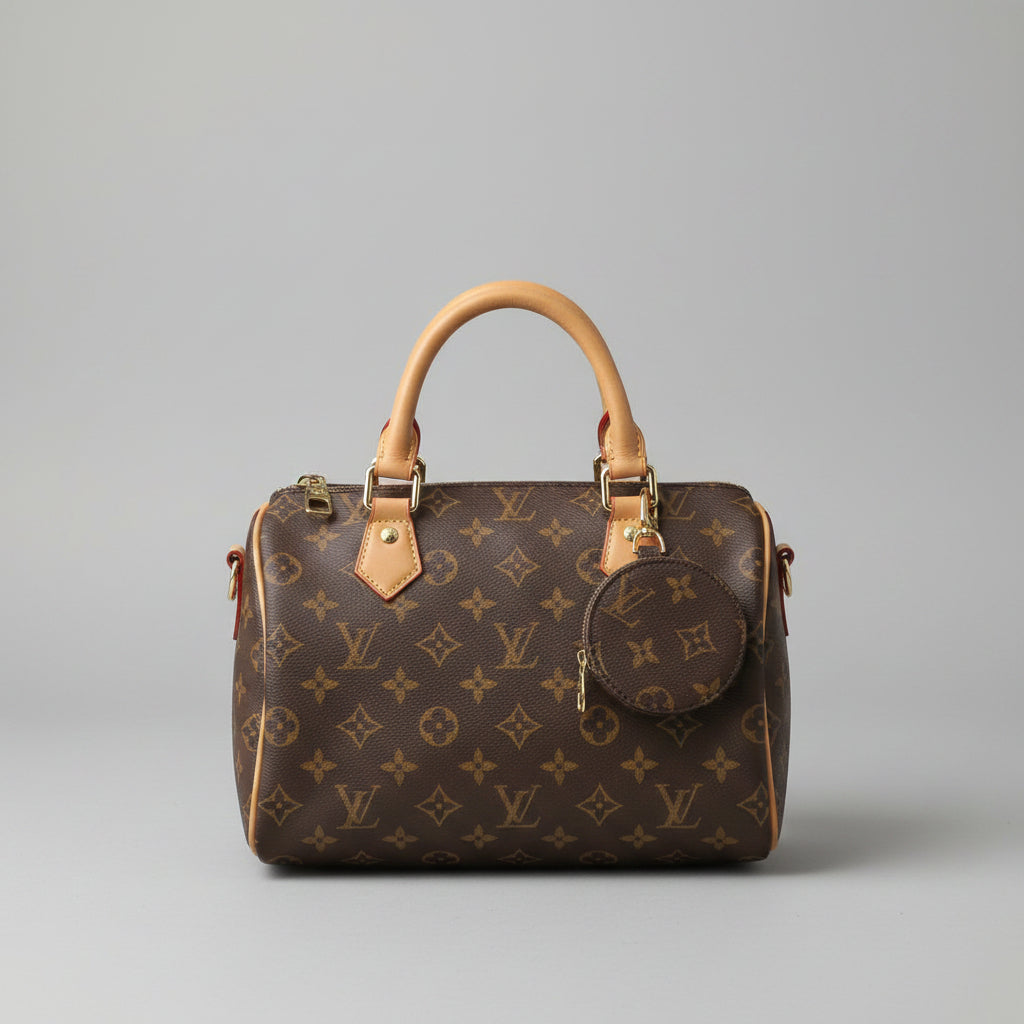 Designer Inspired Medium Speedy Tote Handbag 25cm
