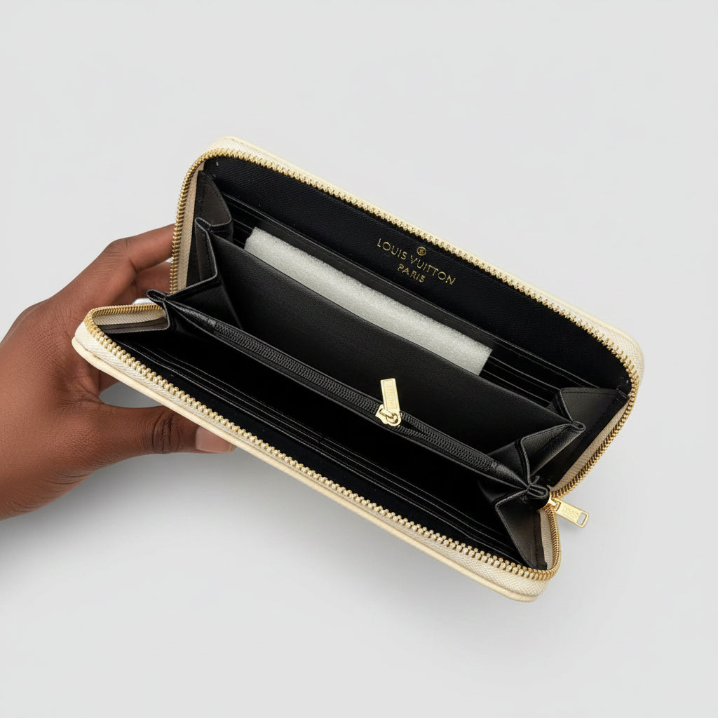 Designer-Inspired Cream Wallet – Premium Luxury Women’s Wallet