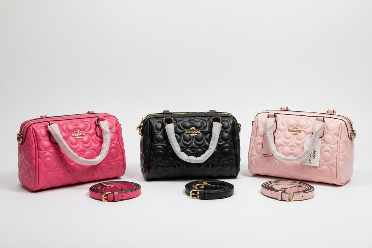 Designer Inspired Pink Shoulder Bag