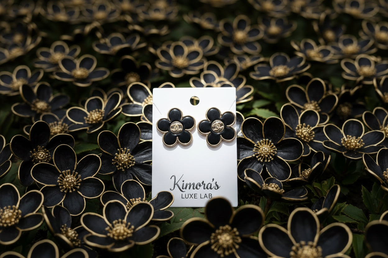 Flower Stud Earrings - Delicate Floral Designer Inspired Studs