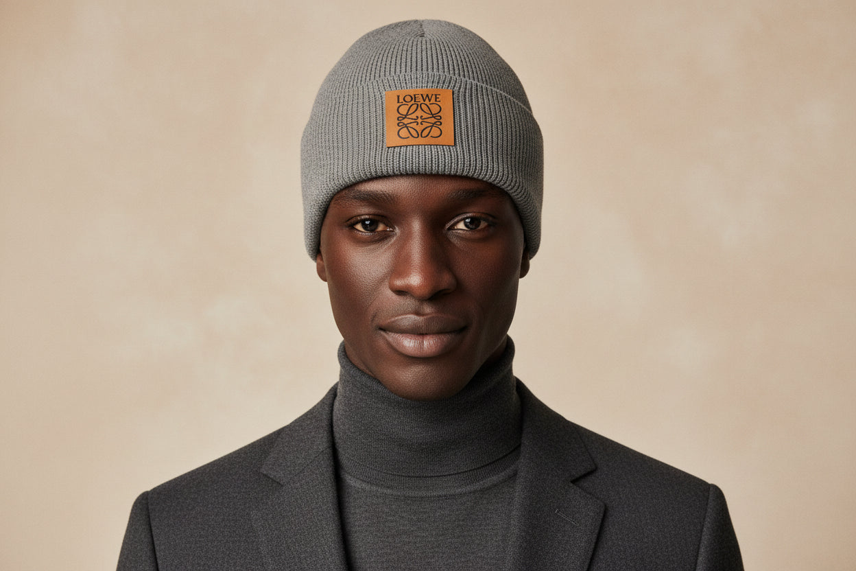 Designer Inspired Beanie Winter Hat - Luxury Warmth