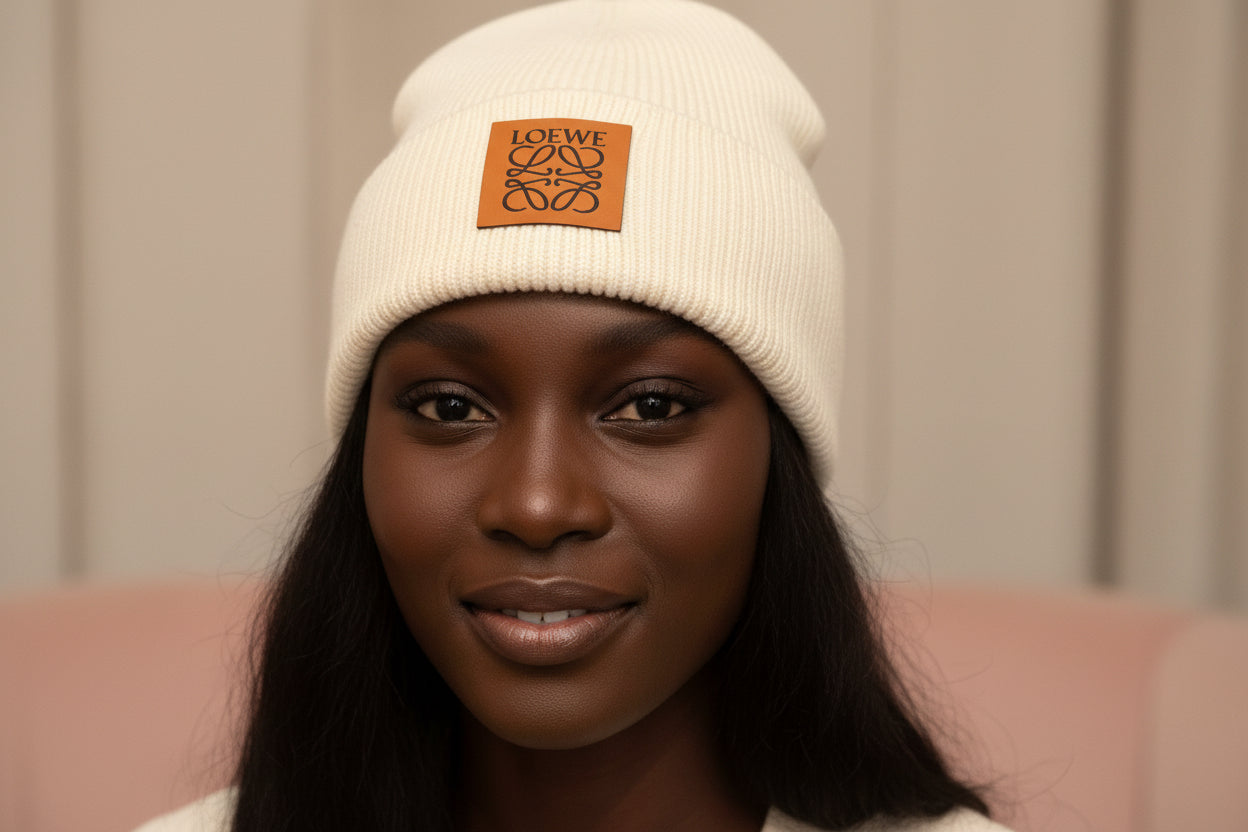 Designer Inspired Beanie Winter Hat - Luxury Warmth