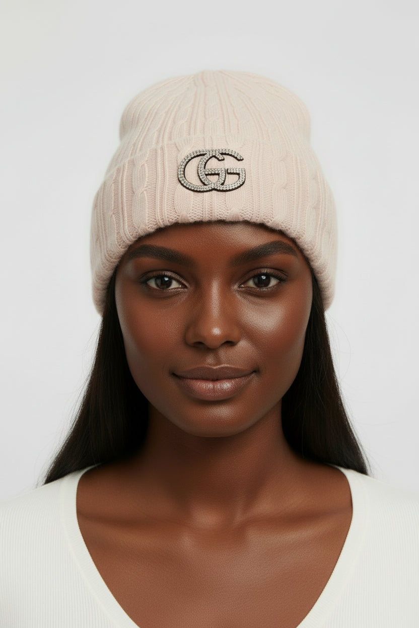 GG Designer Inspired Beanie Winter Hat - Luxury Warmth