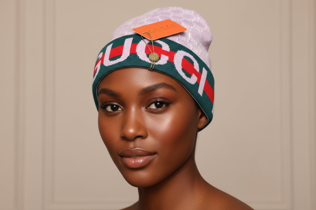 GG Designer Inspired Beanie Winter Hat - Luxury Warmth
