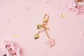Cherry Blossom Keychain Bag Charm - Limited Edition Floral Luxury