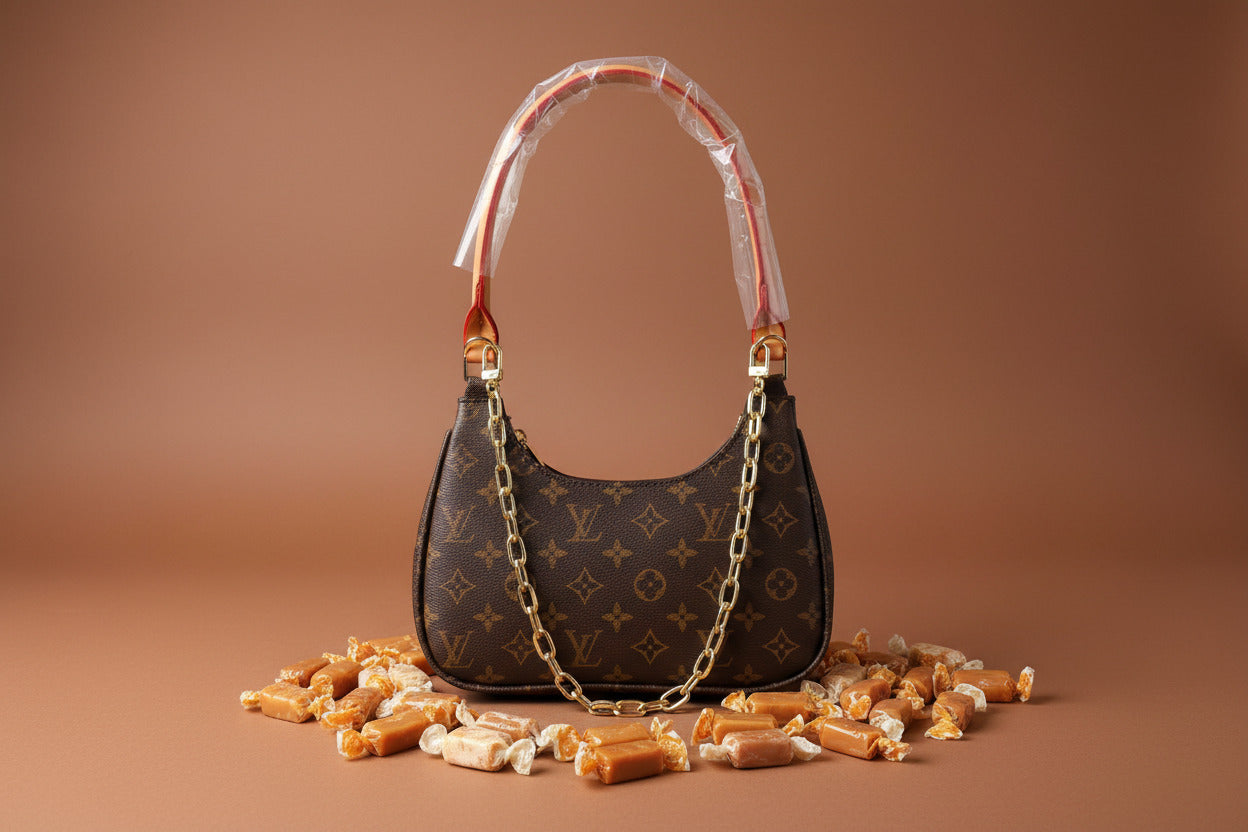 Looping Designer Inspired Handbag - Luxury Vegan Leather Crossbody
