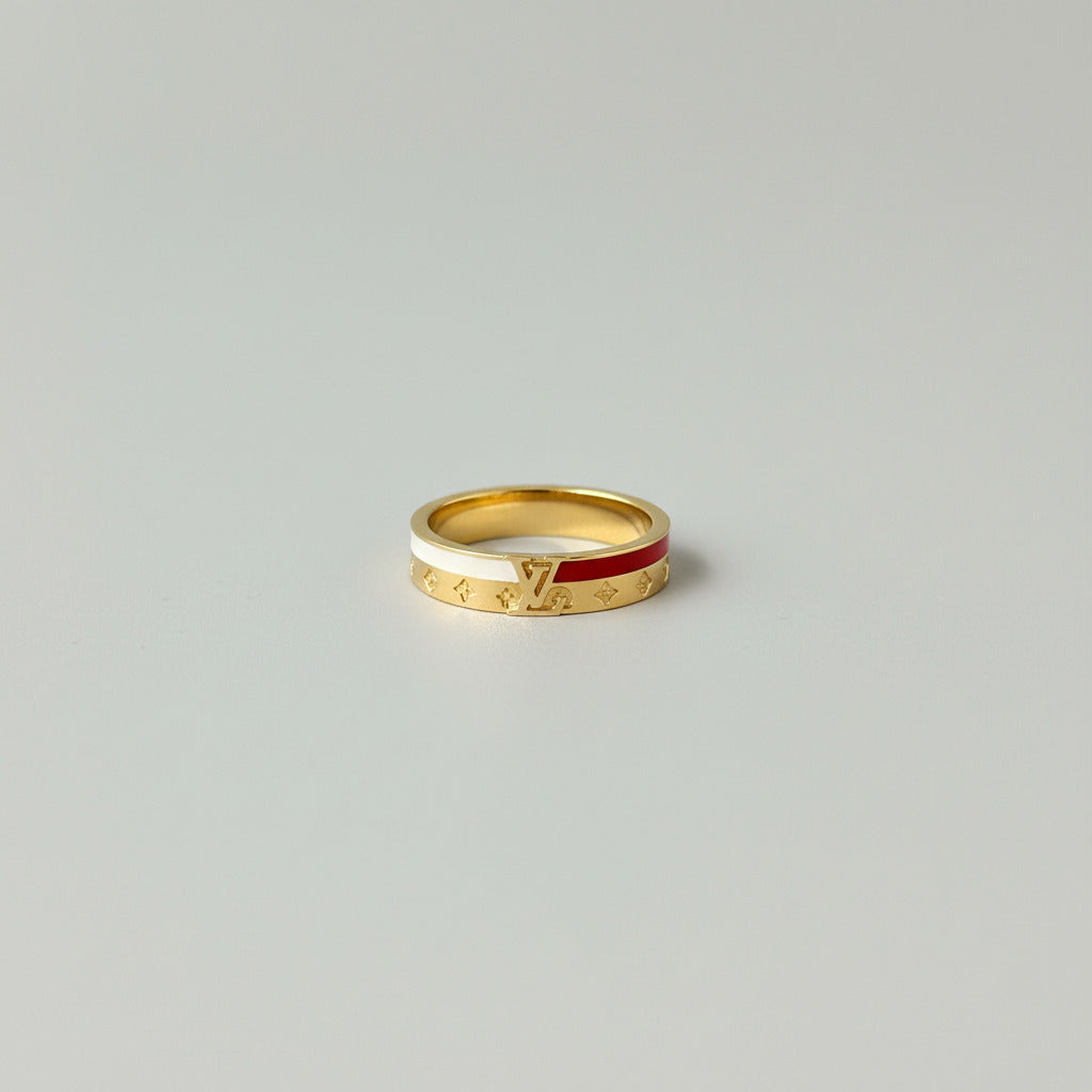 Gold Designer Inspired Ring - Luxury Stackable Statement Ring