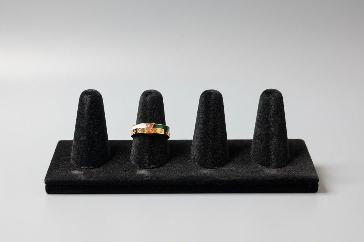 Gold Designer Inspired Ring - Luxury Stackable Statement Ring