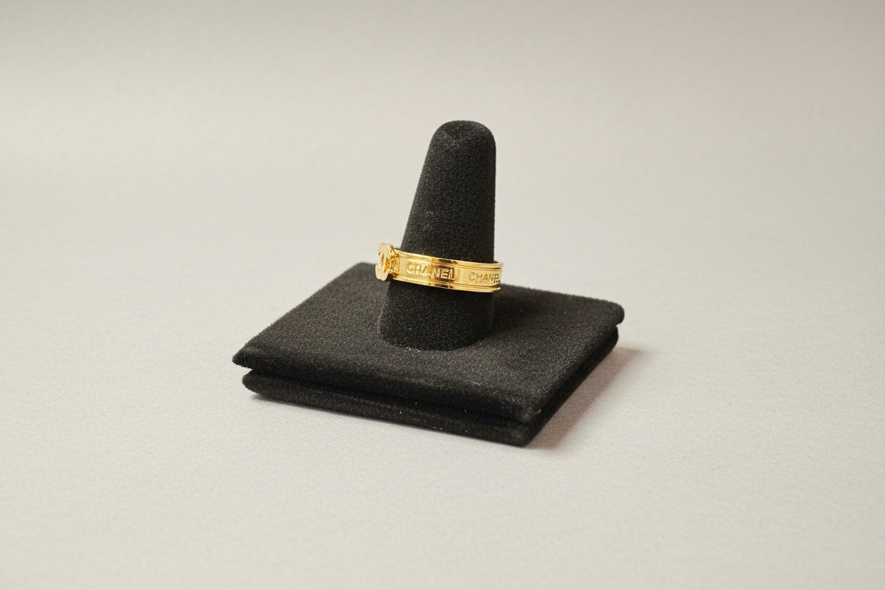 Double C Designer Inspired Ring - Luxury Statement Ring Gold