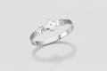 Silver Designer Inspired Bangle - Luxury Stackable Bracelet