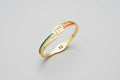 GG Designer Inspired Bangle - Luxury Stackable Bracelet Gold