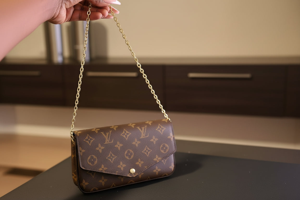 Designer Inspired Pochette Mia Handbag