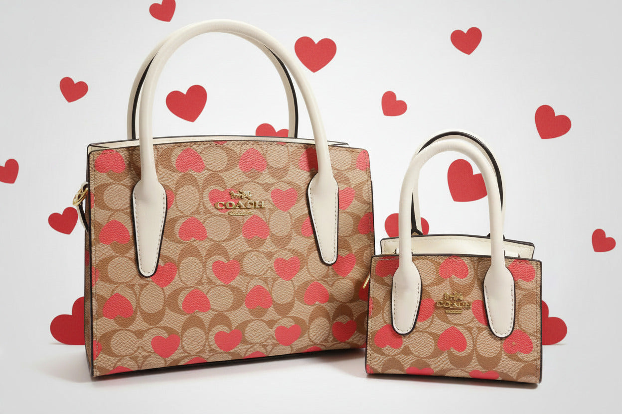 Designer Inspired Fashion Coach Bag 2 Piece Set