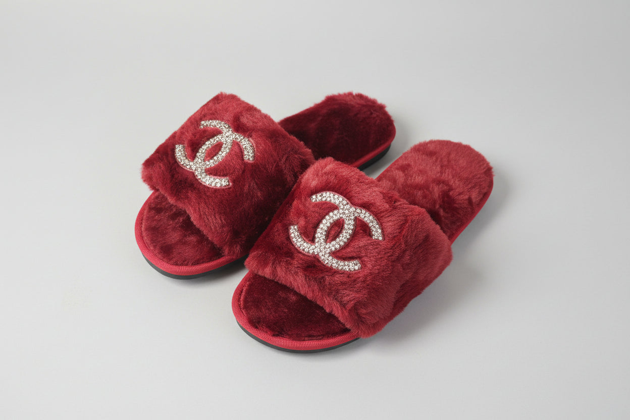 Memory Foam House Slippers - Designer Luxury Slippers Size 38-39