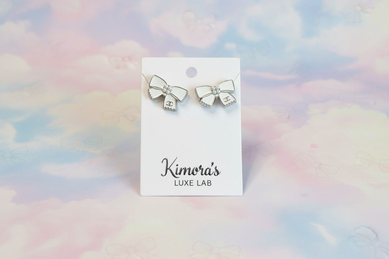 Stud Bow Earrings - Adorable Designer Inspired Ribbon Studs