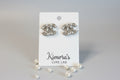 Stud Pearl Diamond Earrings