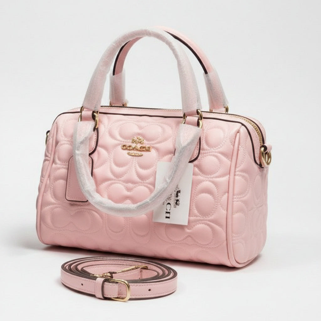 Designer Inspired Pink Shoulder Bag