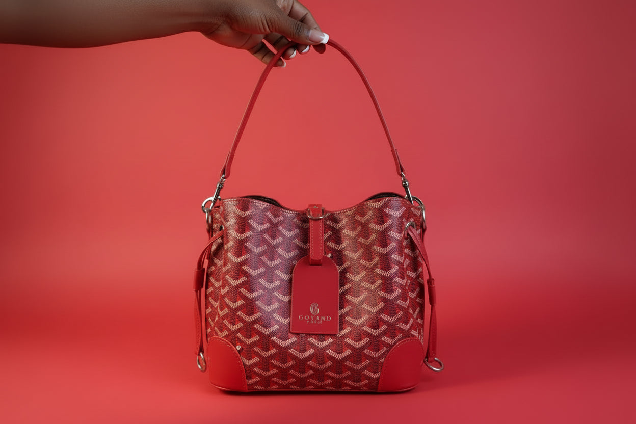 Leather Designer Inspired Fashion Bag - Limited Edition Bucket Bag