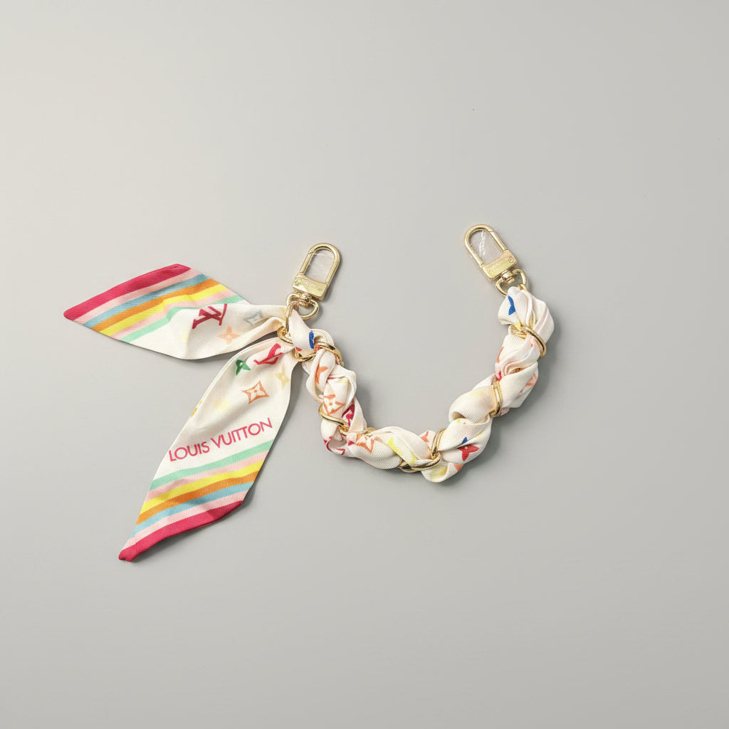 Chain Twillie Bag Charm – Silk Scarf & Chain Luxury Bag Accessory